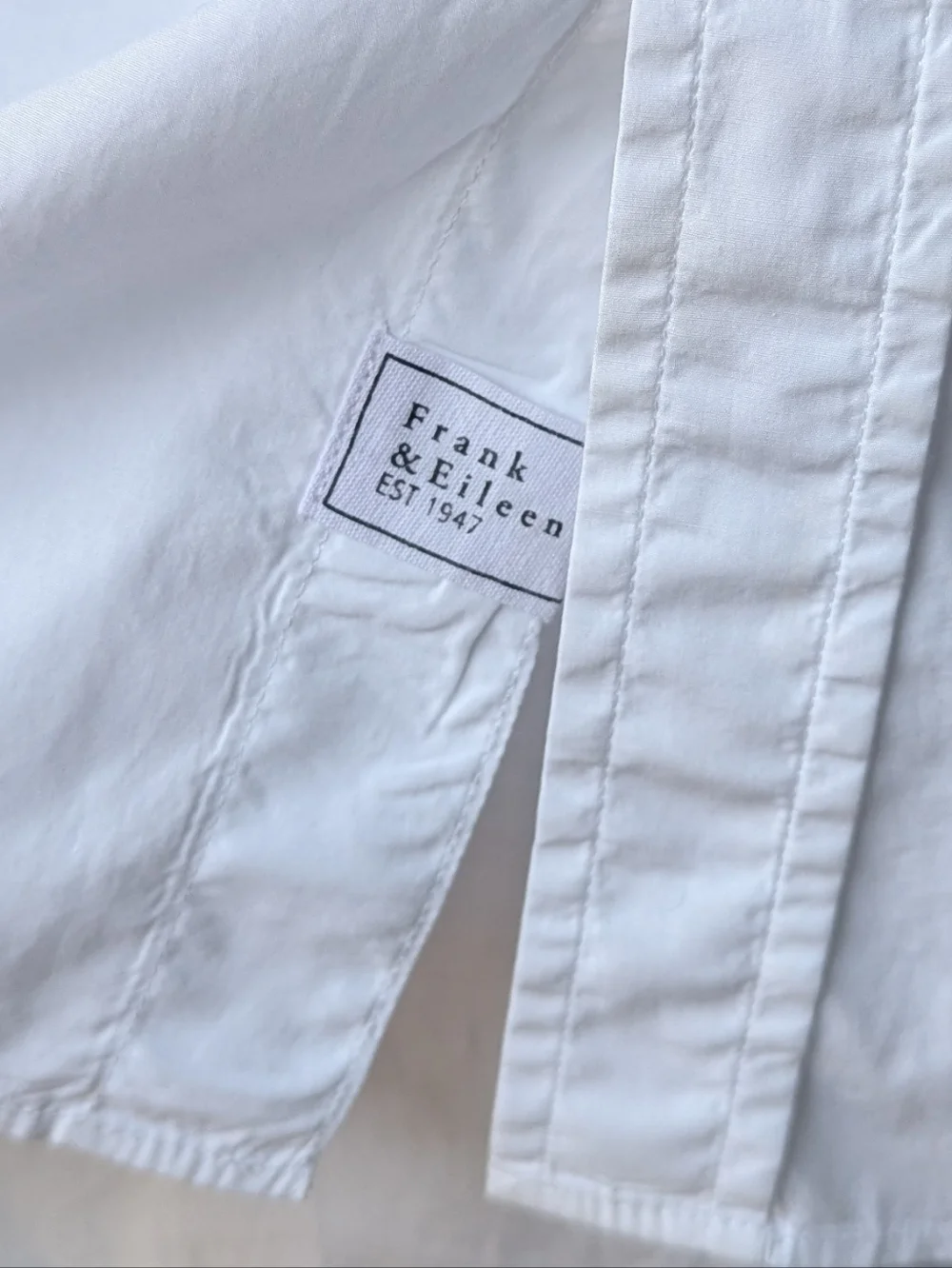 NWOT Frank & Eileen Joedy Cotton Button-Up Shirt White Size Large - Picture 5 of 9